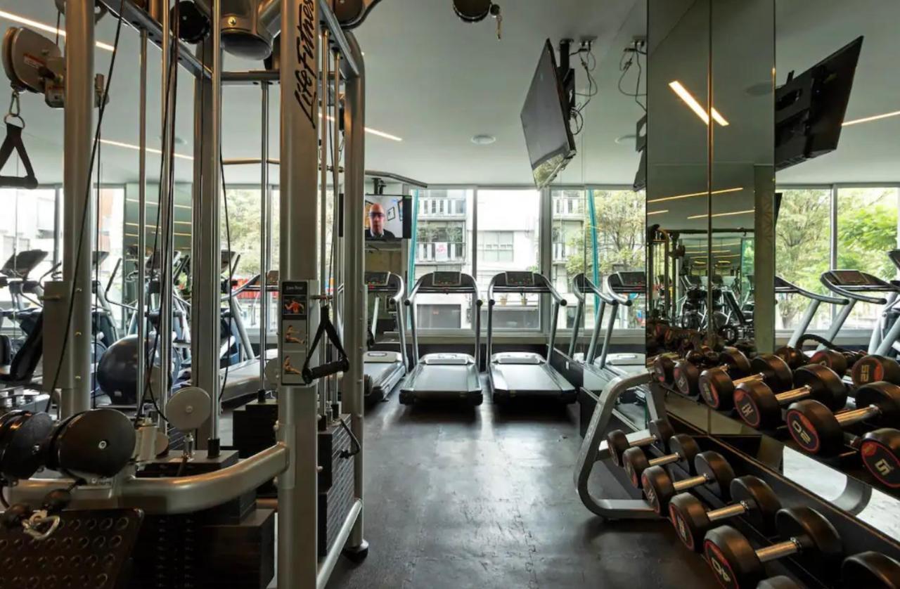 Departamento Mexicano En Polanco. Pool - Gym - Parking Kota Meksiko Bagian luar foto